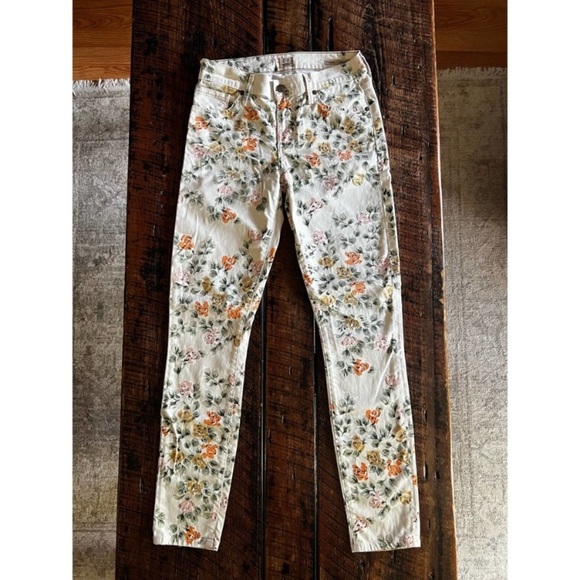 Anthropologie Citizens of Humanity Thompson Medium Rise skinny floral Jeans - Picture 5 of 16
